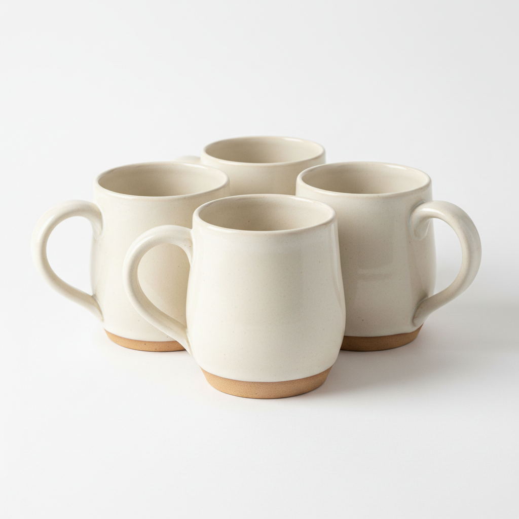 Set de 4 tazas de gres
